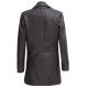Womens 3 Quarter Length Distressed Brown Leather Coat