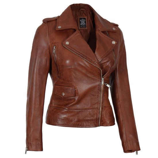 Biker Style Women Leather Jacket