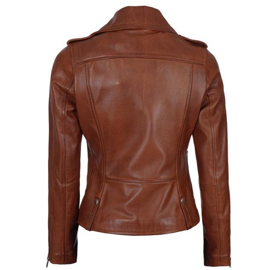 Biker Style Women Leather Jacket