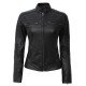 Women Austin Cafe Racer Leather Jacket