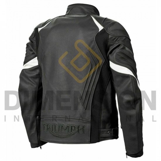 Triumph Triple Leather Jacket Sports Jacket Black / White