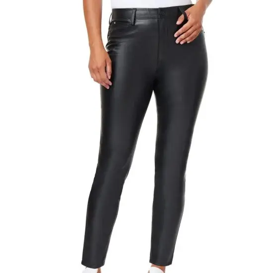 Fake shop leather tights