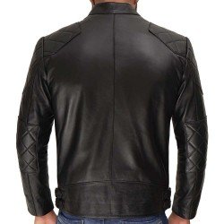 Cafe Racer Quilted Leather Jacket