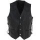Leather Laced Waistcoat Black