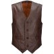 Leather Waistcoat Mid Brown