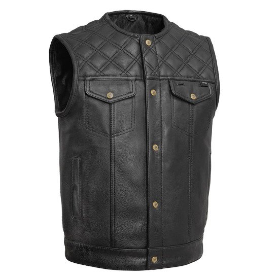 Men's Motorcycle Leather Vest