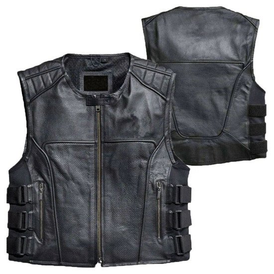 Motorcycle Swat Leather Vest