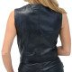 Womens Breast Cancer Genuine Leather Snap Vest