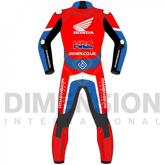 Leon Haslam Honda CBR WSBK 2021 Leather Motorcycle Racing Suit