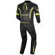 One Piece Motorcycle Leather Suit Black/Yellow