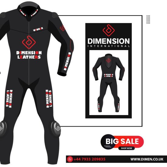 Winner Biker Race Suit Black Customizable