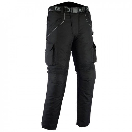 MENS MOTORBIKE TEXTILE Trousers  BLACK 600D WATERPROOF CORDURA Trousers /Pants 