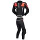 Cowhide Leather Suit Black Red White