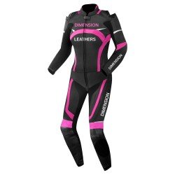 Ladies Two-Piece Leather Motorcycle Racing Suit