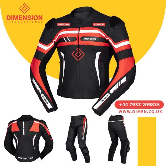 Motorcycle Sports Leather Suit 2pcs