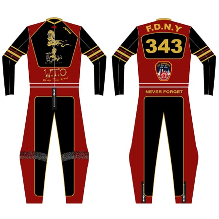 Custom flat track racing leather suit with or without speed hump