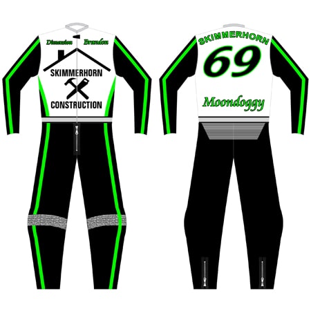 Flat track leather suit compatible with Alpinestars Tech-Air System for protection