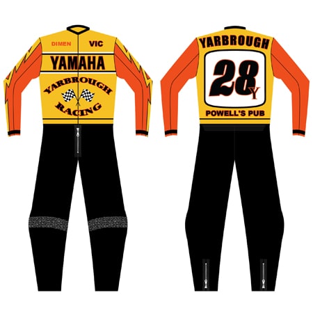 Semi-custom and fully custom options for flat track leather racing suits