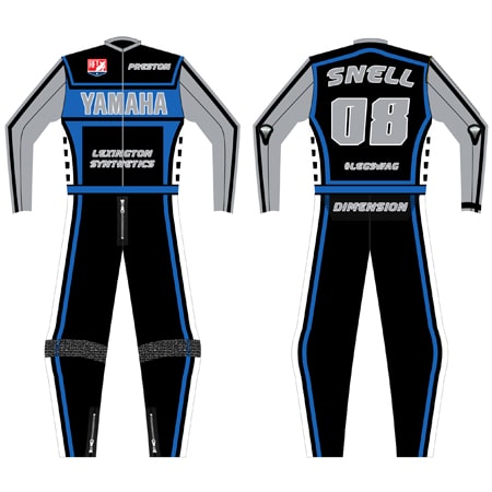 Stylish flat track racing leather suit designed for top performance and comfort