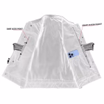 Mens Motorcycle Leather Vest with Collar - Image 5