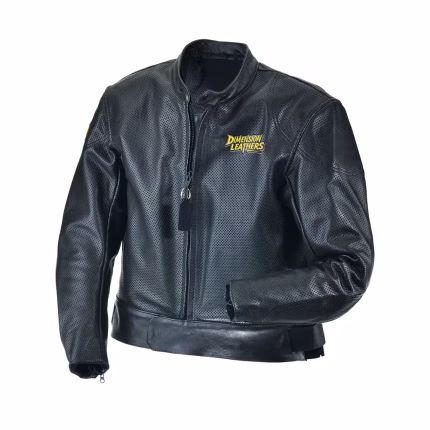 Perforated Motorcycle Leather Jacket