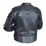 Men’s Perforated Motorcycle Leather Jacket Ventilated Racing Style - Image 3
